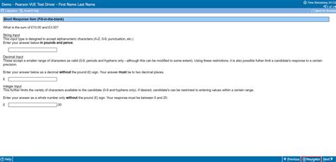 pearson vue navigator|Test.